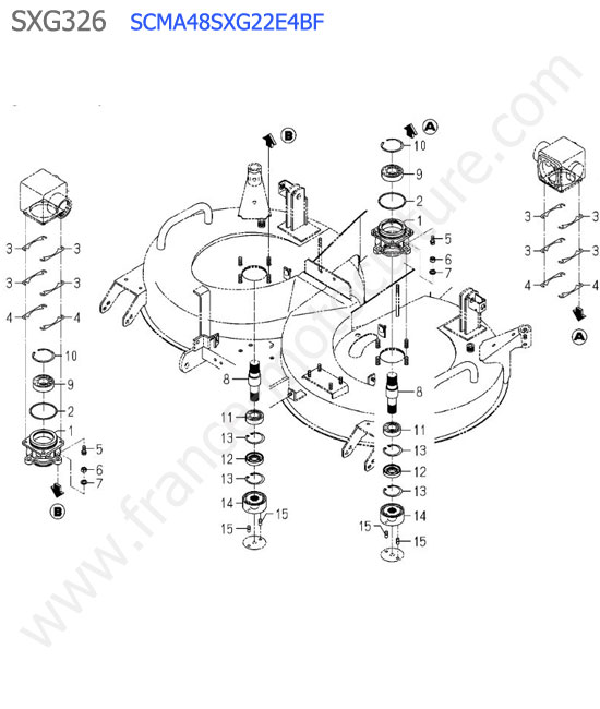 Scma48 - palier lame ISEKI SXG326