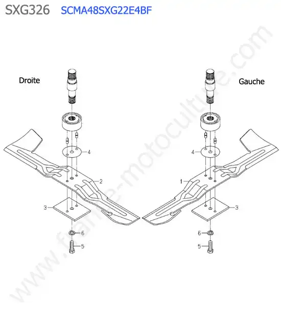 Scma48 - lames ISEKI SXG326