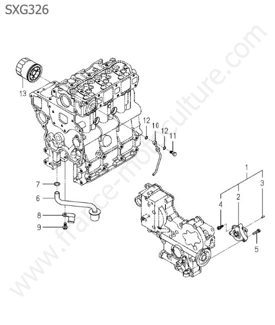 Lubrification moteur ISEKI SXG326