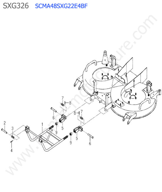 Scma48 - fixation avant ISEKI SXG326
