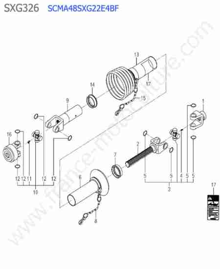 ISEKI - SXG326 : Scma48 - details cardan
