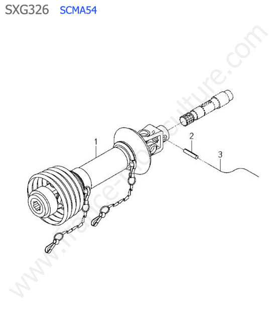 Scma54 - cardan coupe ISEKI SXG326