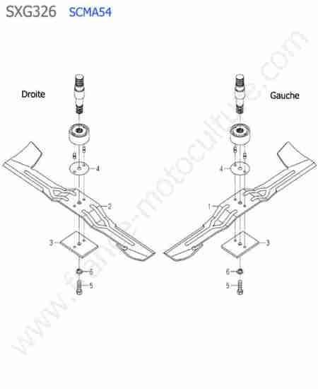 ISEKI - SXG326 : Scma54 - lames