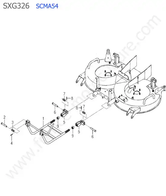 Scma54 - fixation avant ISEKI SXG326