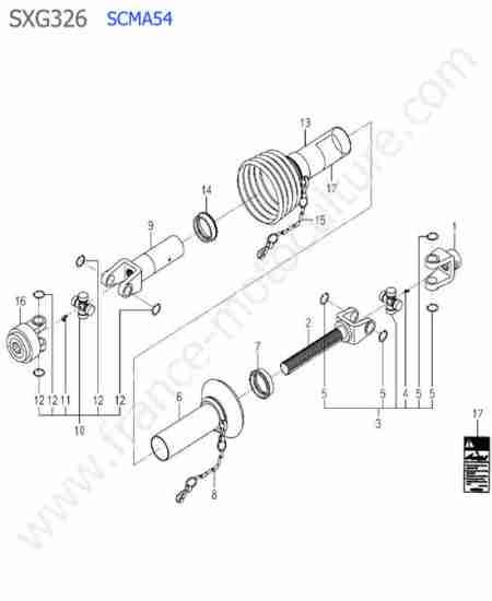 ISEKI - SXG326 : Scma54 - details cardan