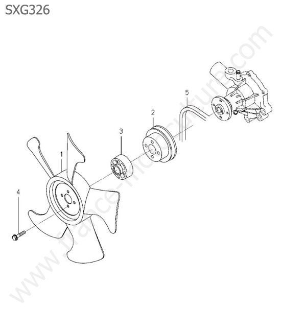 Ventilateur / courroie ISEKI SXG326