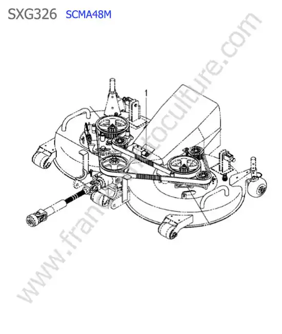 Scma48m - courroie crantee ISEKI SXG326