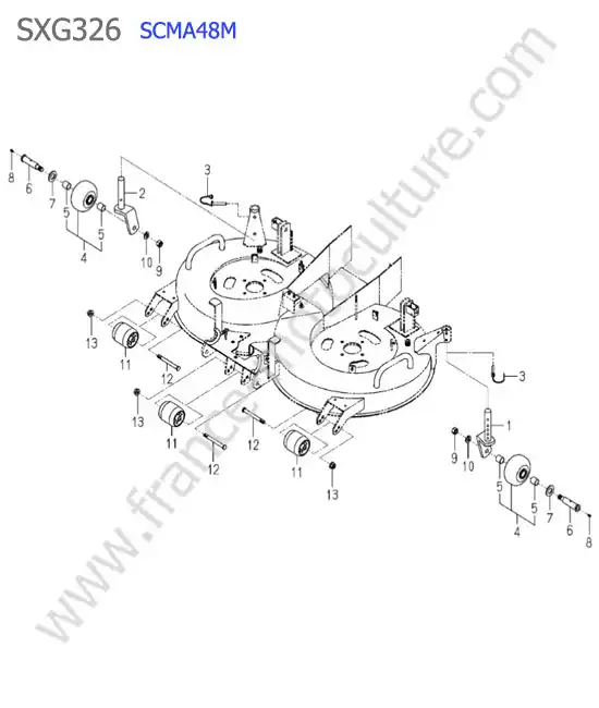 Scma48m - roues ISEKI SXG326