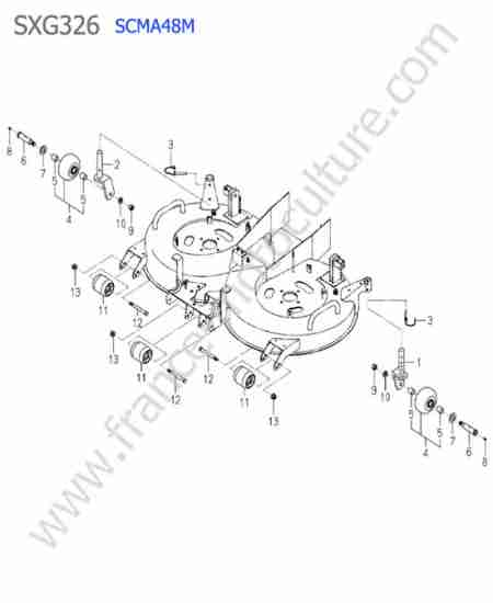 ISEKI - SXG326 : Scma48m - roues