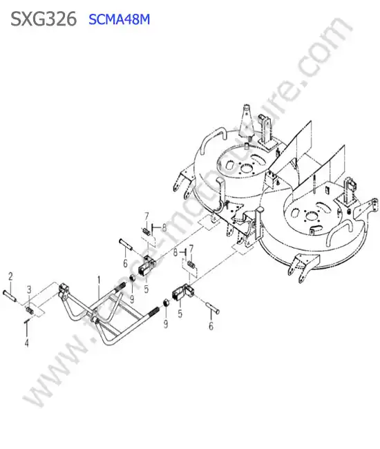 Scma48m - fixation avant ISEKI SXG326
