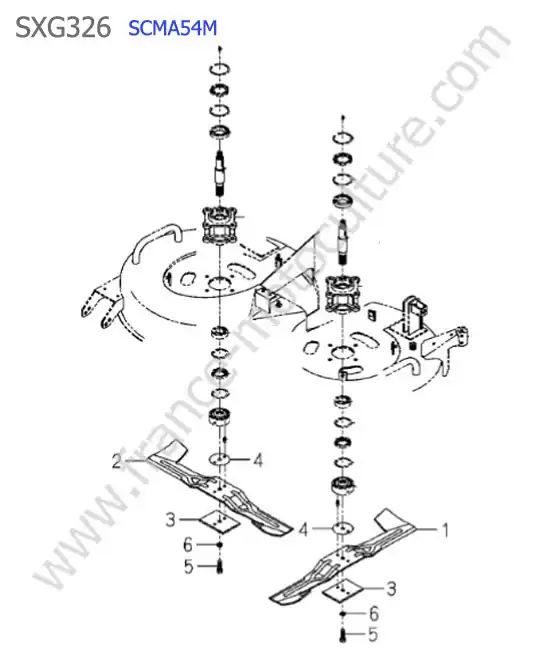 Scma54m - lames ISEKI SXG326