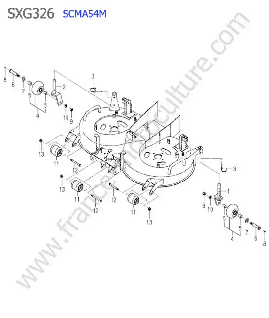 Scma54m - roues ISEKI SXG326