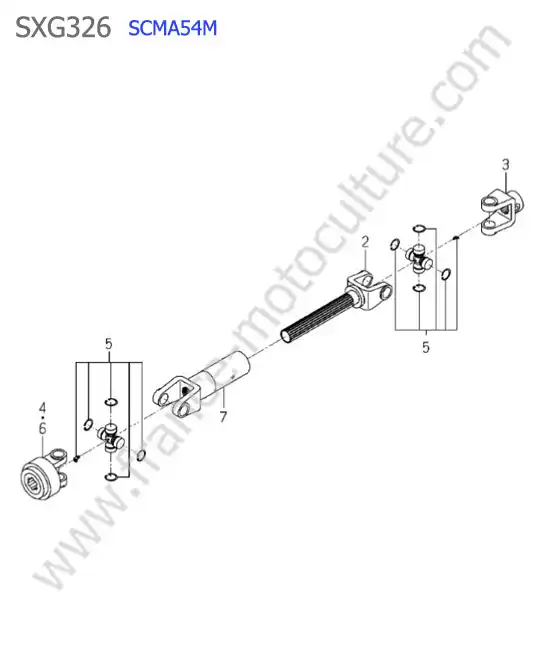 Scma54m - details cardan ISEKI SXG326