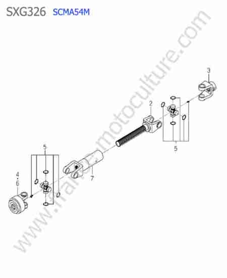 ISEKI - SXG326 : Scma54m - details cardan