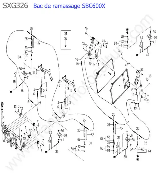 Sbc600x - circuit hydraulique ISEKI SXG326