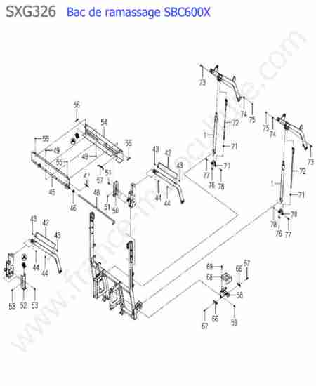 ISEKI - SXG326 : Sbc600x - relevage bac