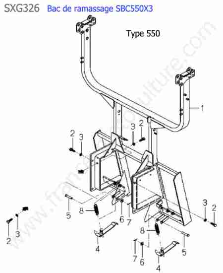 ISEKI - SXG326 : Sbc550x3 - chassis bac (550)