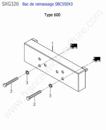 ISEKI - SXG326 : Sbc550x3 - contrepoids (600)