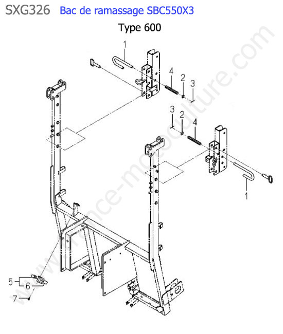 Sbc550x3 - fixations (600) ISEKI SXG326