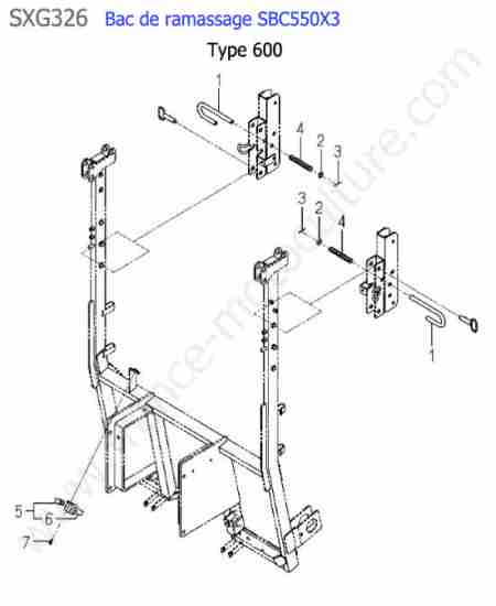 ISEKI - SXG326 : Sbc550x3 - fixations (600)