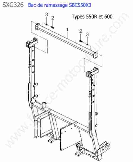 ISEKI - SXG326 : Sbc550x3 - traverse chassis bac (600)