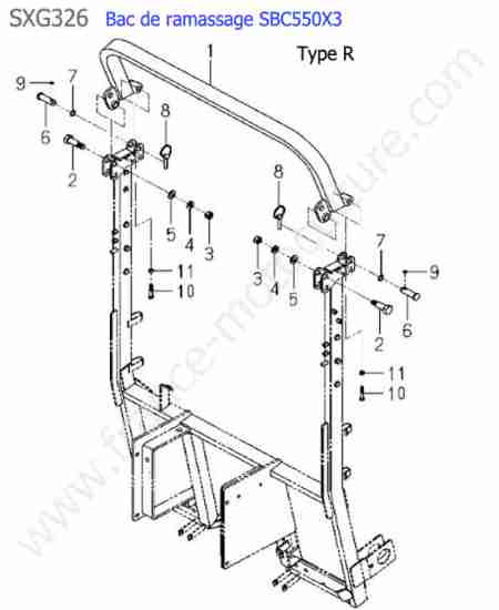 ISEKI - SXG326 : Sbc550x3 - arceau bac