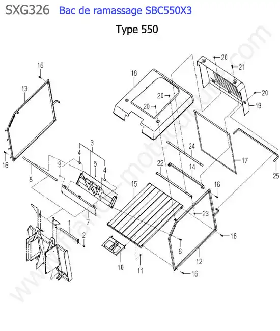 Sbc550x3 - panier (550) ISEKI SXG326