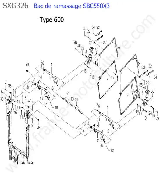 Sbc550x3 - levage panier (600) ISEKI SXG326
