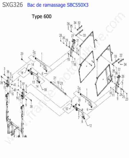 ISEKI - SXG326 : Sbc550x3 - levage panier (600)