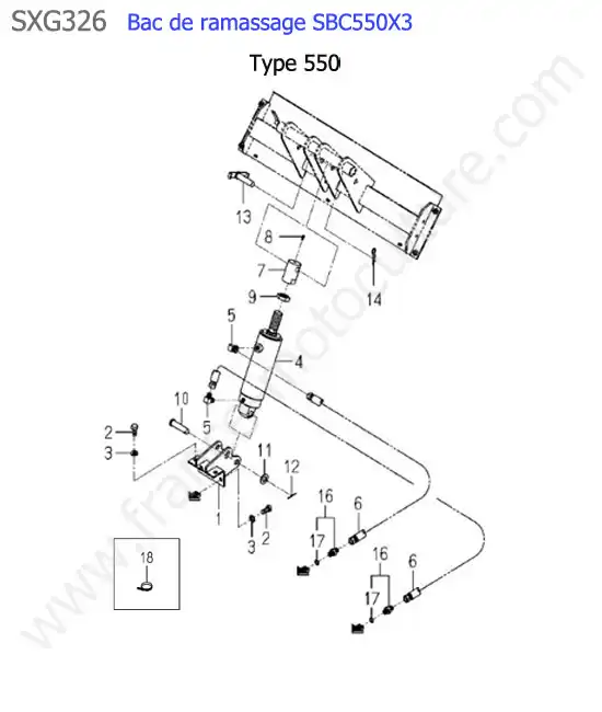 Sbc550x3 - hydraulique bennage (550) ISEKI SXG326
