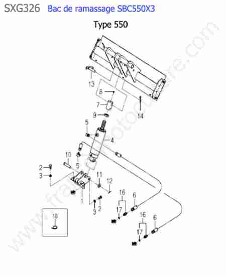 ISEKI - SXG326 : Sbc550x3 - hydraulique bennage (550)