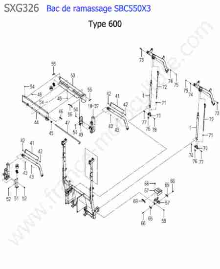 ISEKI - SXG326 : Sbc550x3 - hydraulique hauteur (600)