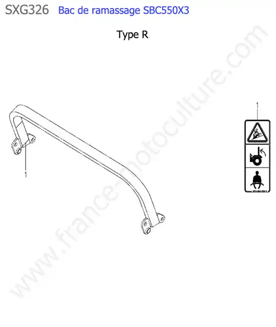 Sbc550x3 - etiquettes arceau (type r) ISEKI SXG326