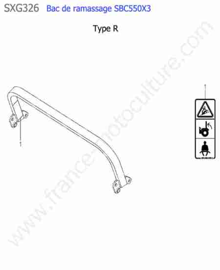 ISEKI - SXG326 : Sbc550x3 - etiquettes arceau (type r)