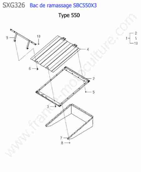 ISEKI - SXG326 : Sbc550x3 - deflecteur (550)