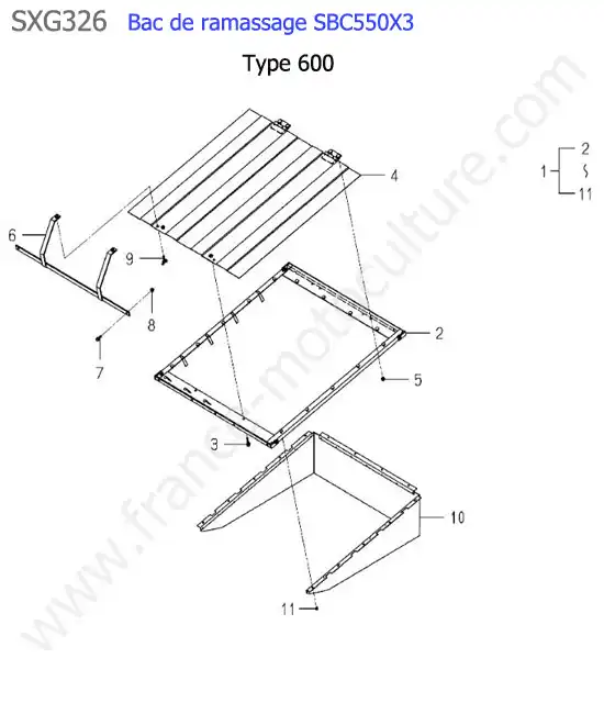 Sbc550x3 - deflecteur (600) ISEKI SXG326