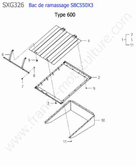 ISEKI - SXG326 : Sbc550x3 - deflecteur (600)