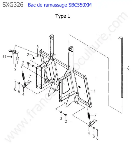Sbc550xm - chassis bac (type l) ISEKI SXG326
