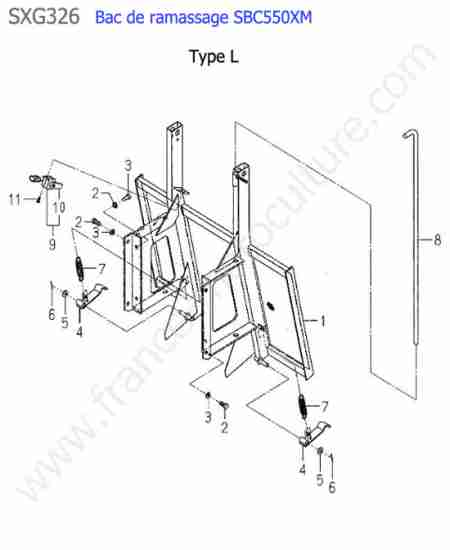 ISEKI - SXG326 : Sbc550xm - chassis bac (type l)