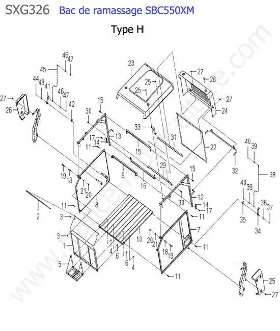 Sbc550xm - panier (type h) ISEKI SXG326