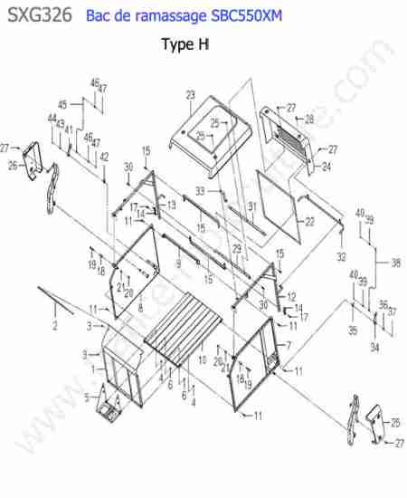 ISEKI - SXG326 : Sbc550xm - panier (type h)