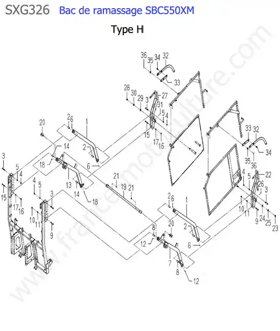 Sbc550xm - levage panier (type h) ISEKI SXG326