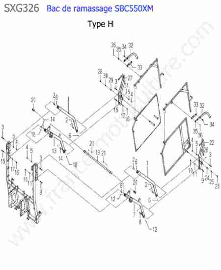 ISEKI - SXG326 : Sbc550xm - levage panier (type h)