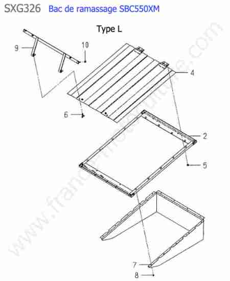 ISEKI - SXG326 : Sbc550xm - deflecteur bac (type l)