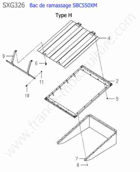 ISEKI - SXG326 : Sbc550xm - deflecteur bac (type h)