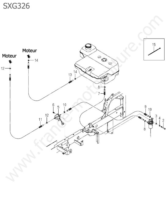 Circuit carburant ISEKI SXG326