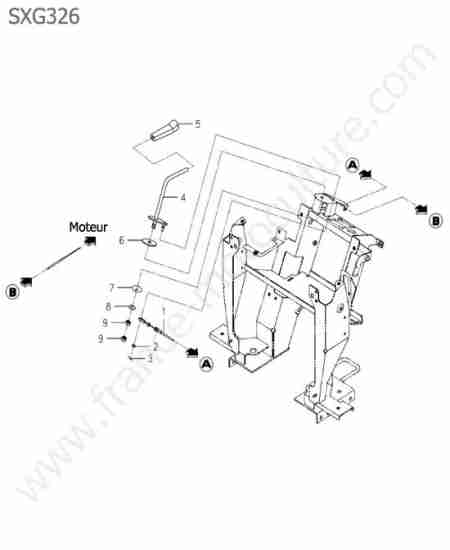 ISEKI - SXG326 : Levier accelerateur