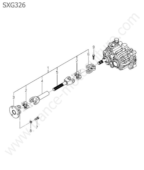 Cardan transmission ISEKI SXG326