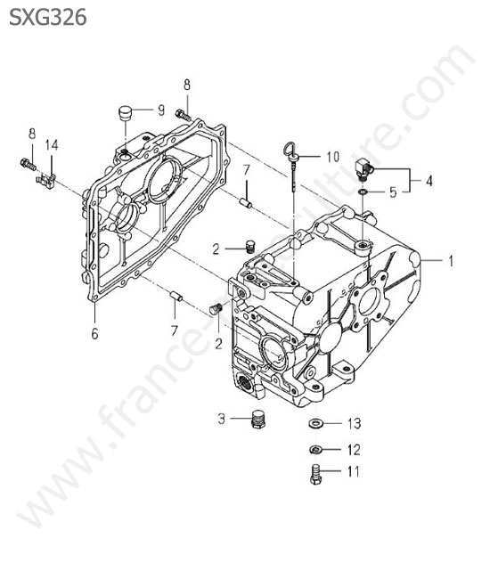 Carter transmission ISEKI SXG326