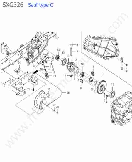 ISEKI - SXG326 : Differentiel (sauf type g)